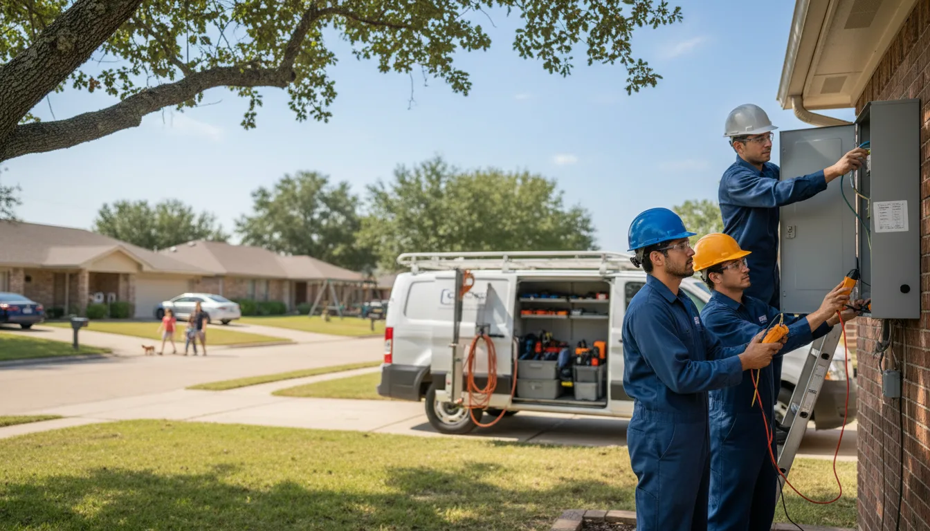 Certified electrician providing emergency electrical services in Roanoke, TX